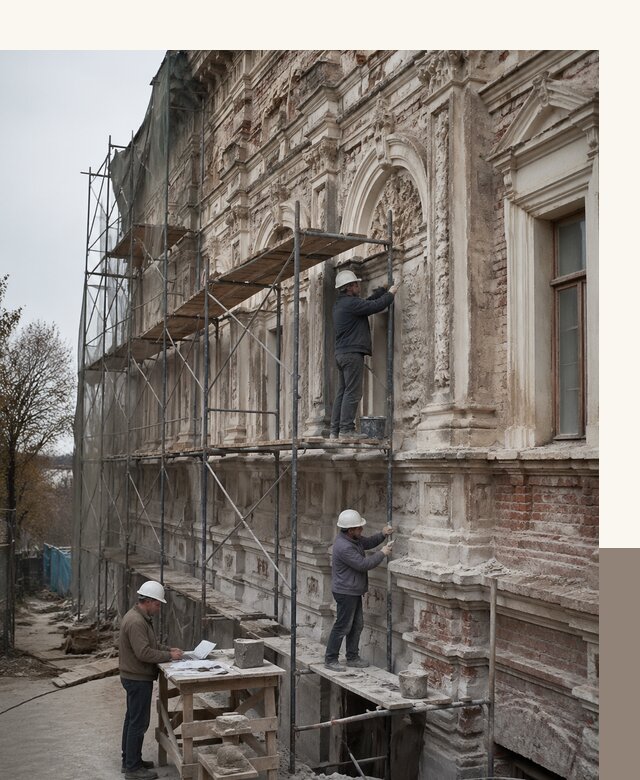 Реставрация объектов культурного наследия под ключ в Лыткарине